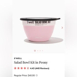 Swell salad bowl kit with salad dressing cup